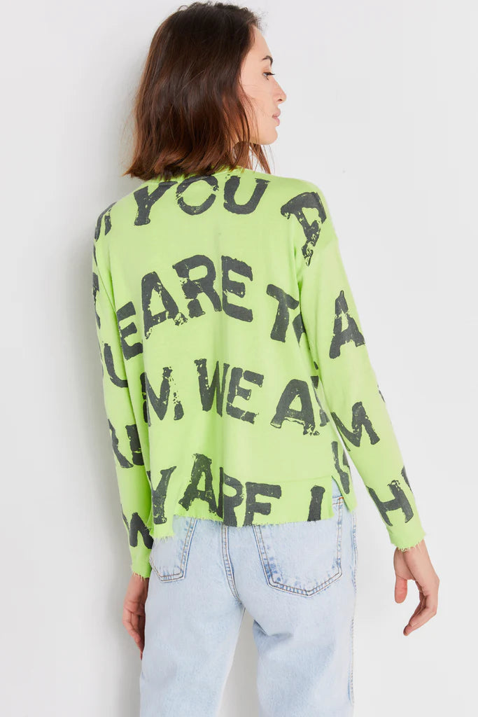 Lisa Todd Take A Stand Sweater - Acid Lime