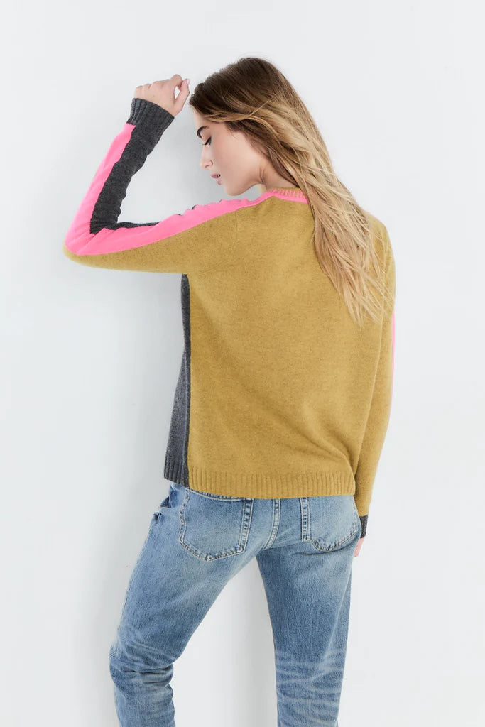 Lisa Todd Third Wheel Cashmere Sweater - Charcoal/Multicolour