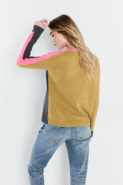 Lisa Todd Third Wheel Cashmere Sweater - Charcoal/Multicolour