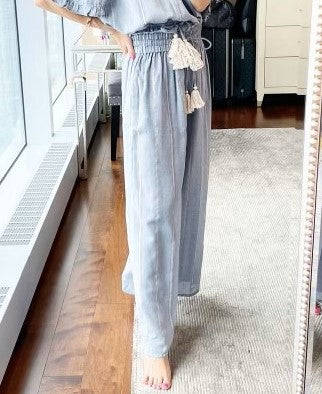 Surf Gypsy Denim w Gold Stripes Beach Pants