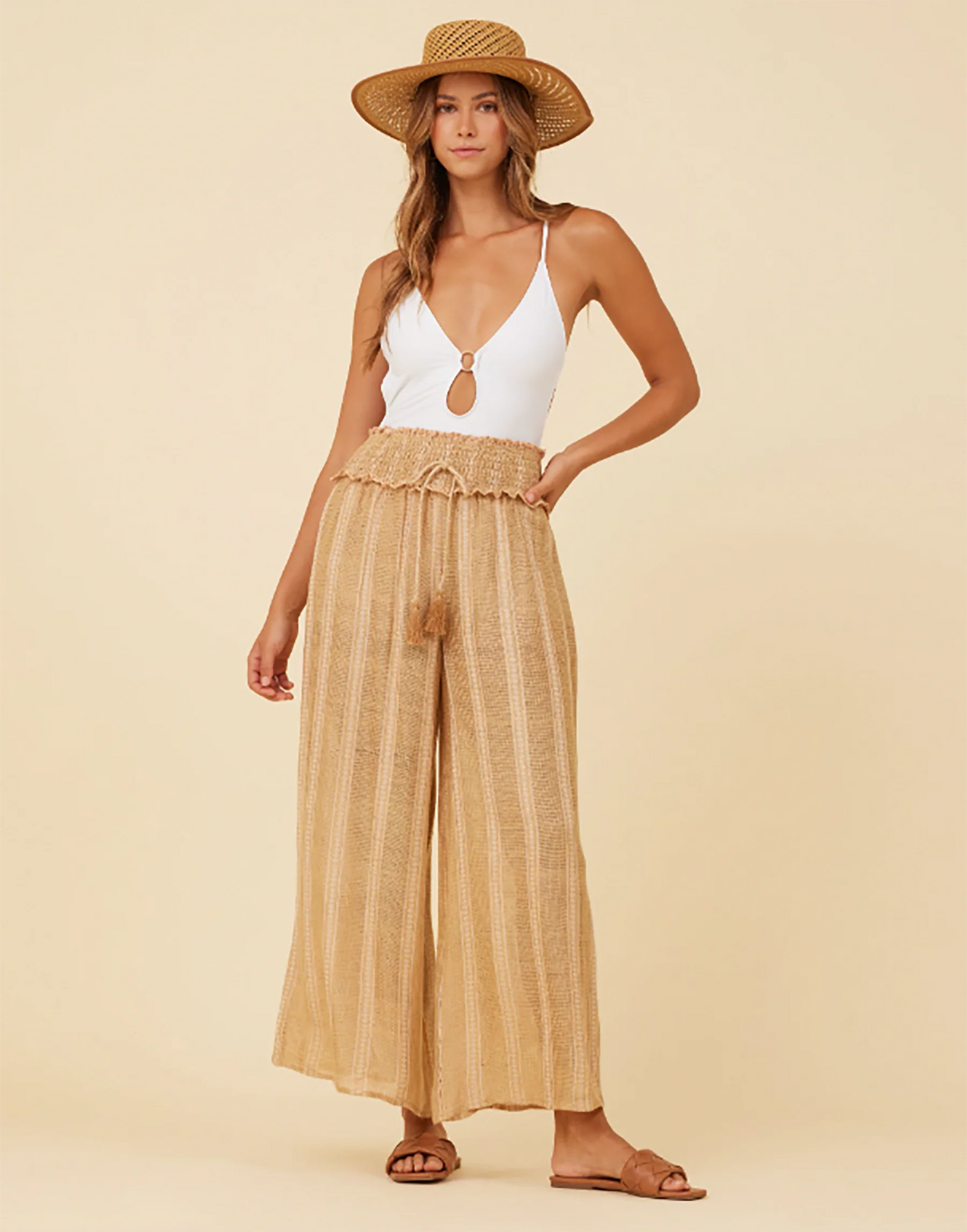 Surf Gypsy Wide Leg Pant - Gold