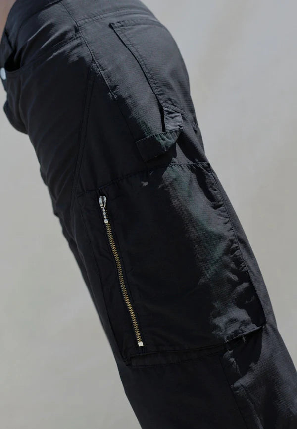 HERSKIND Utility Cargo Pants w/ Zipper Detail - Black