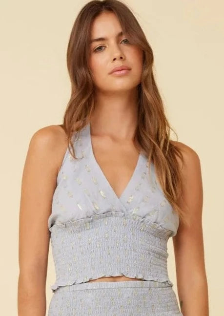 Surf Gypsy Smock Tank - Blue Gold