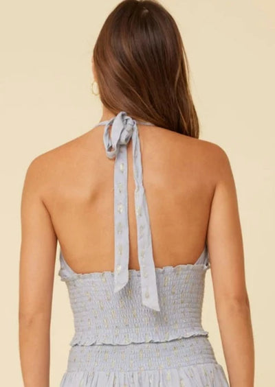 Surf Gypsy Smock Tank - Blue Gold