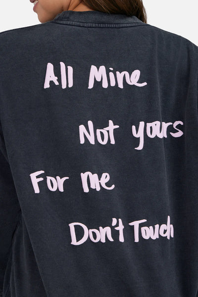 WILDFOX “Selfish” Road Trip Sweatshirt - Washed Black