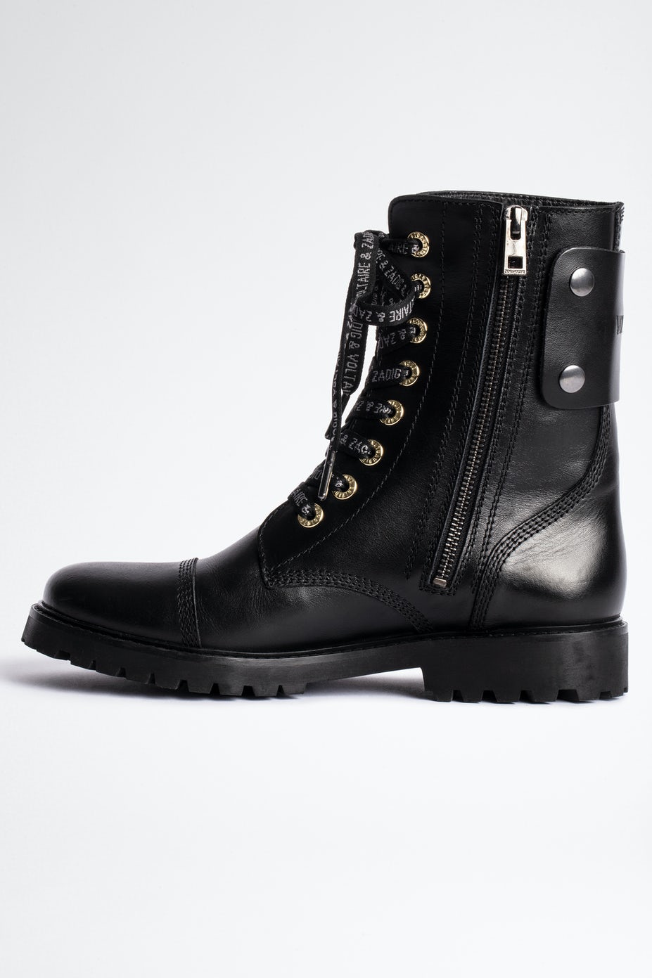 Zadig & Voltaire Joe Smooth Cowskin + Side Print Boot