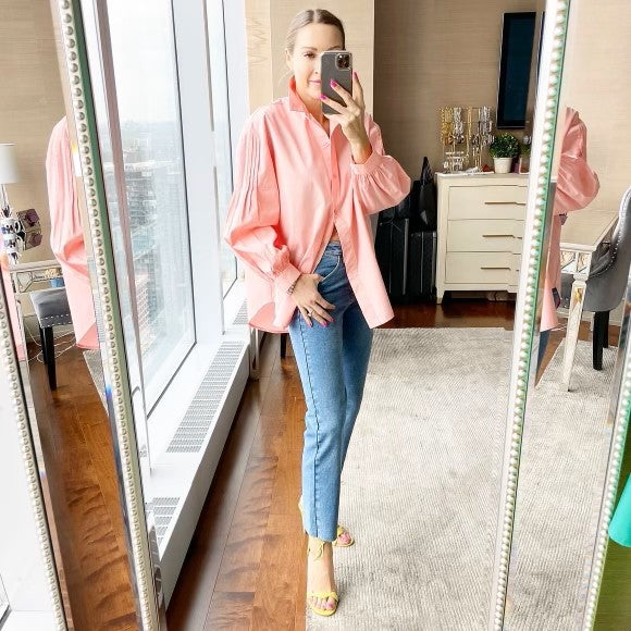 MOLLY BRACKEN L/S Woven Shirt - Pink