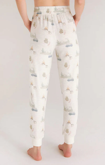 Z Supply Comfy Jogger w/ Camper Print - Ivory