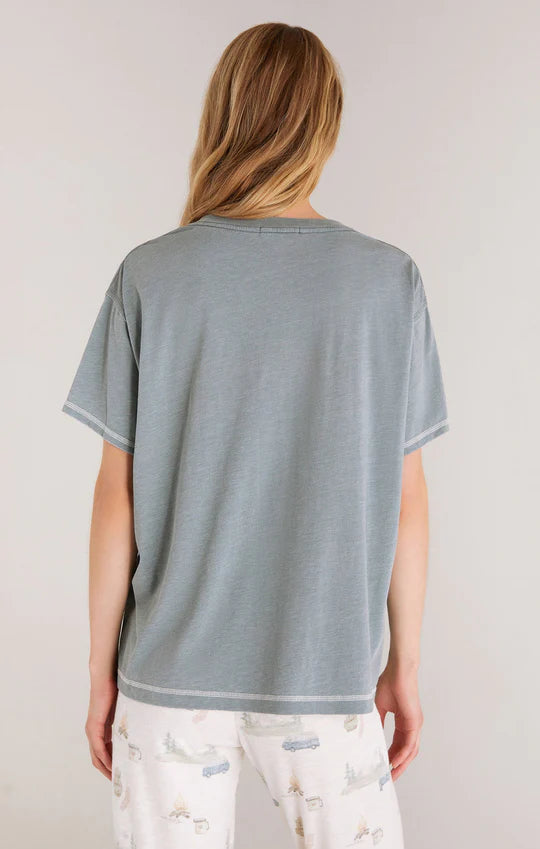 Z Supply Old School Camper Tee -  Ash Blue