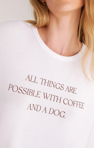 Z Supply Eden Coffee L/S Top - White