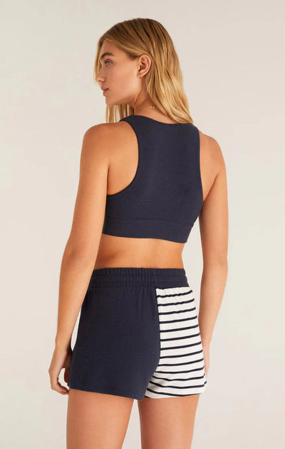 Z Supply Colour Block Stripe Bra - Captain Navy