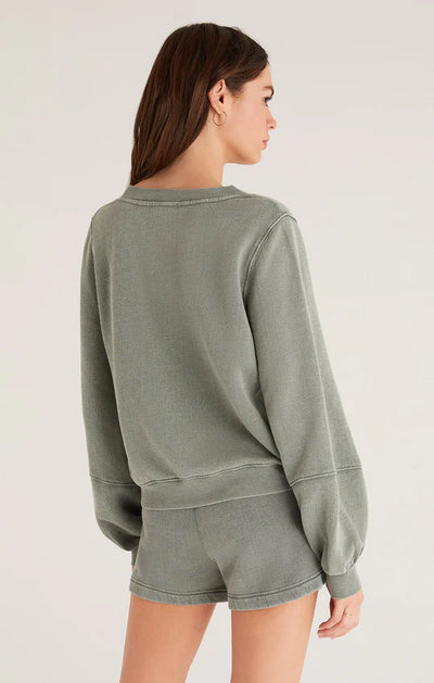 Z Supply Beverly L/S Henley - Sage Green