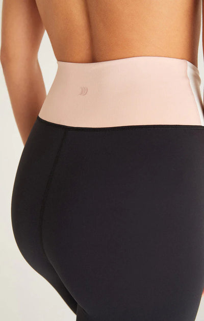 Z Supply Contrast Crossover 7/8 Leggings - Black