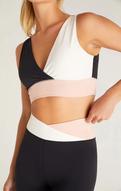 Z Supply Colour Block Tank Bra - Black