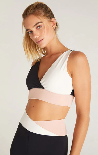 Z Supply Colour Block Tank Bra - Black