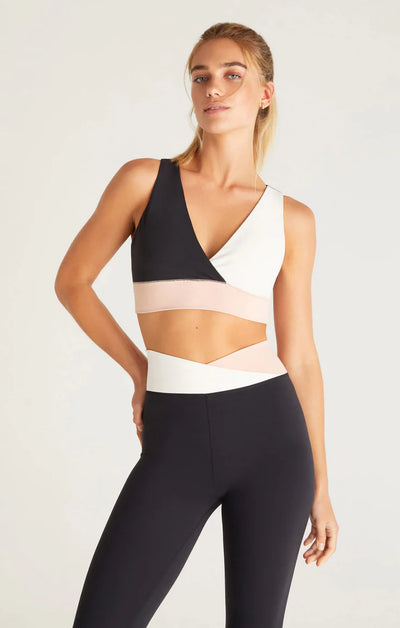 Z Supply Colour Block Tank Bra - Black