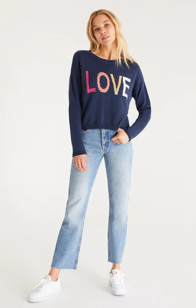 Z Supply Sienna Love Sweater - Navy