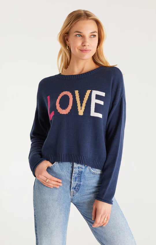 Z Supply Sienna Love Sweater - Navy