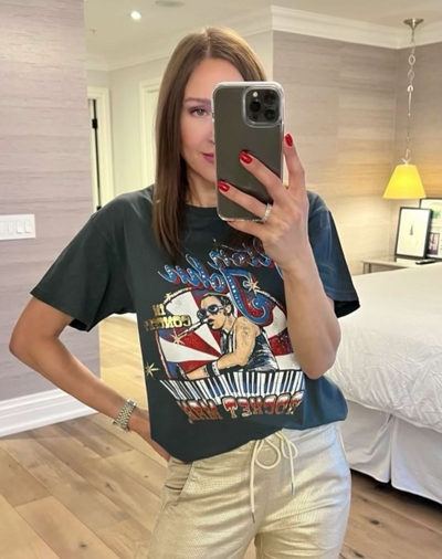 DayDreamer Elton John Rocket Man Tee - Vintage Black
