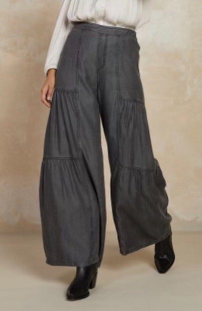 Current Air Wide Leg Washed Black Pant