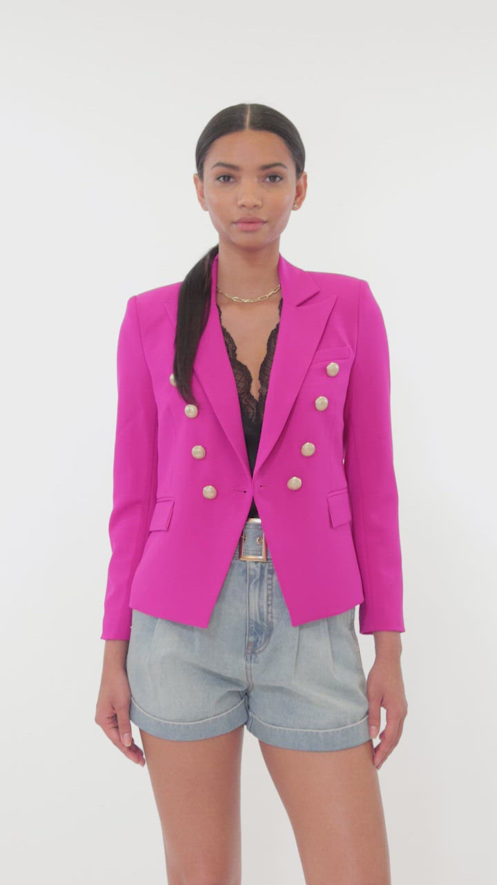 Generation Love Delilah Crepe Blazer Hot Pink