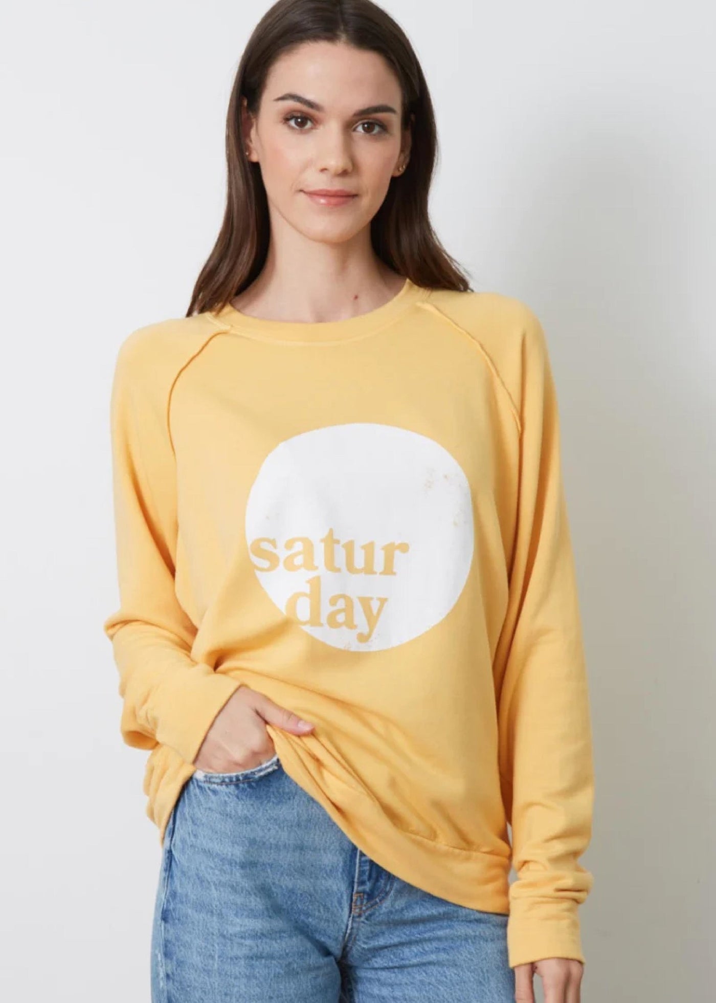 Good hYOUman “Saturday” Sweatshirt - Sun Yellow