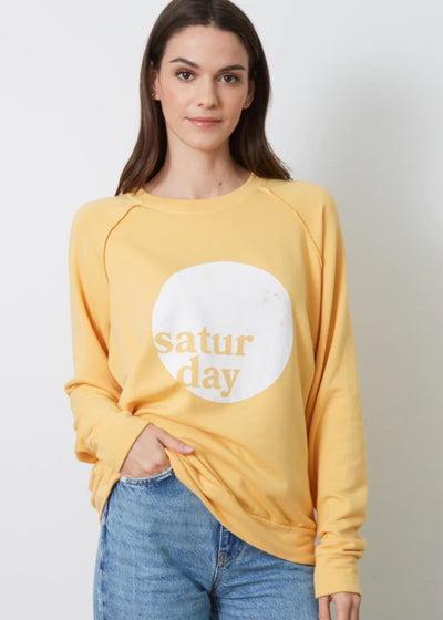 Good hYOUman “Saturday” Sweatshirt - Sun Yellow