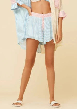 Surf Gypsy Multicolour Stripe Flowy Shorts