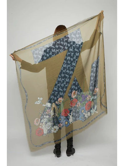 Zadig & Voltaire Kerry Flower Modal Scarf - Olive
