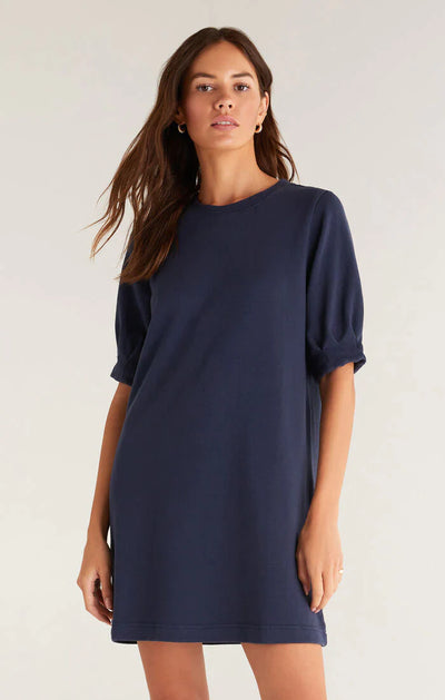 Z Supply Terry Mini Dress - Navy