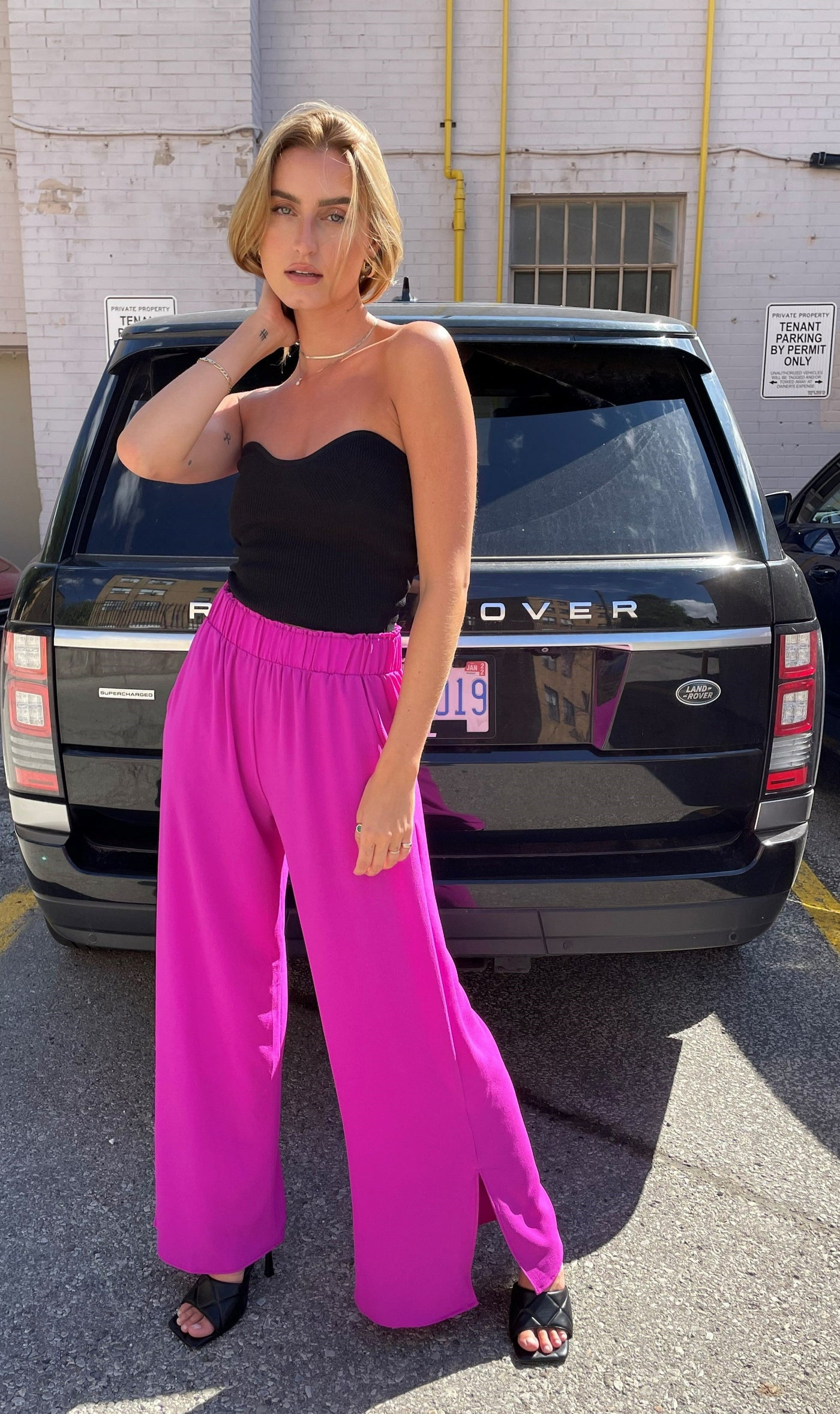 The Pink Door Orchid Wide Leg Pants