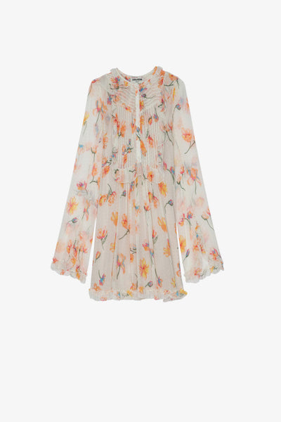 Zadig & Voltaire Rackel Mousseline Courtney Dress - Mastic