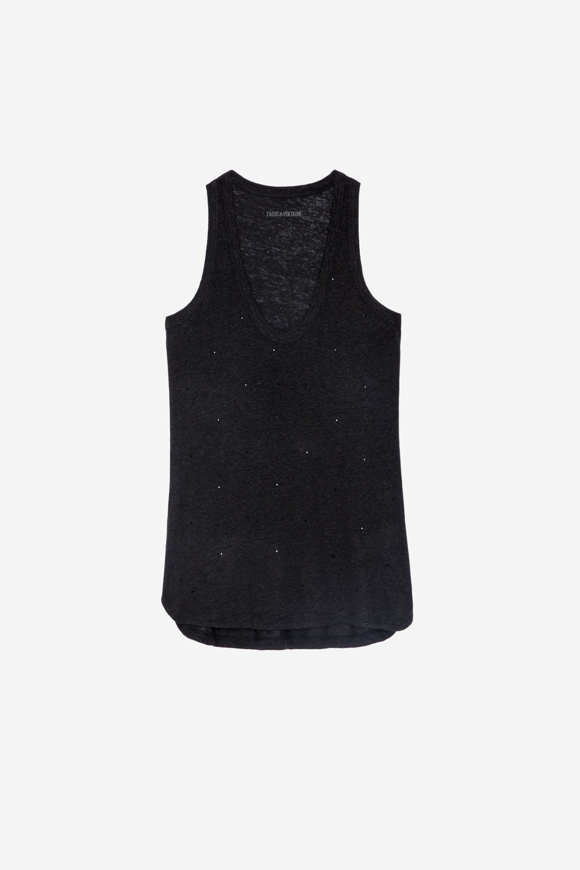 Zadig & Voltaire Sammy Ao Dots Strass Tank -  Black