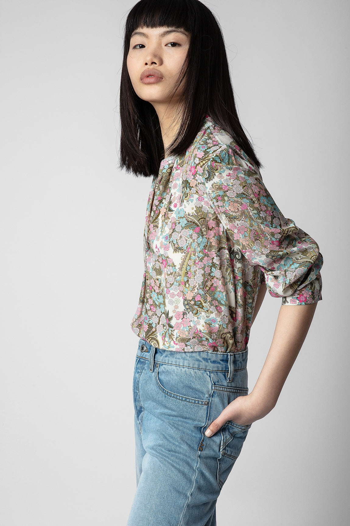 Zadig & Voltaire Tink Floral Blouse - Deep Parme