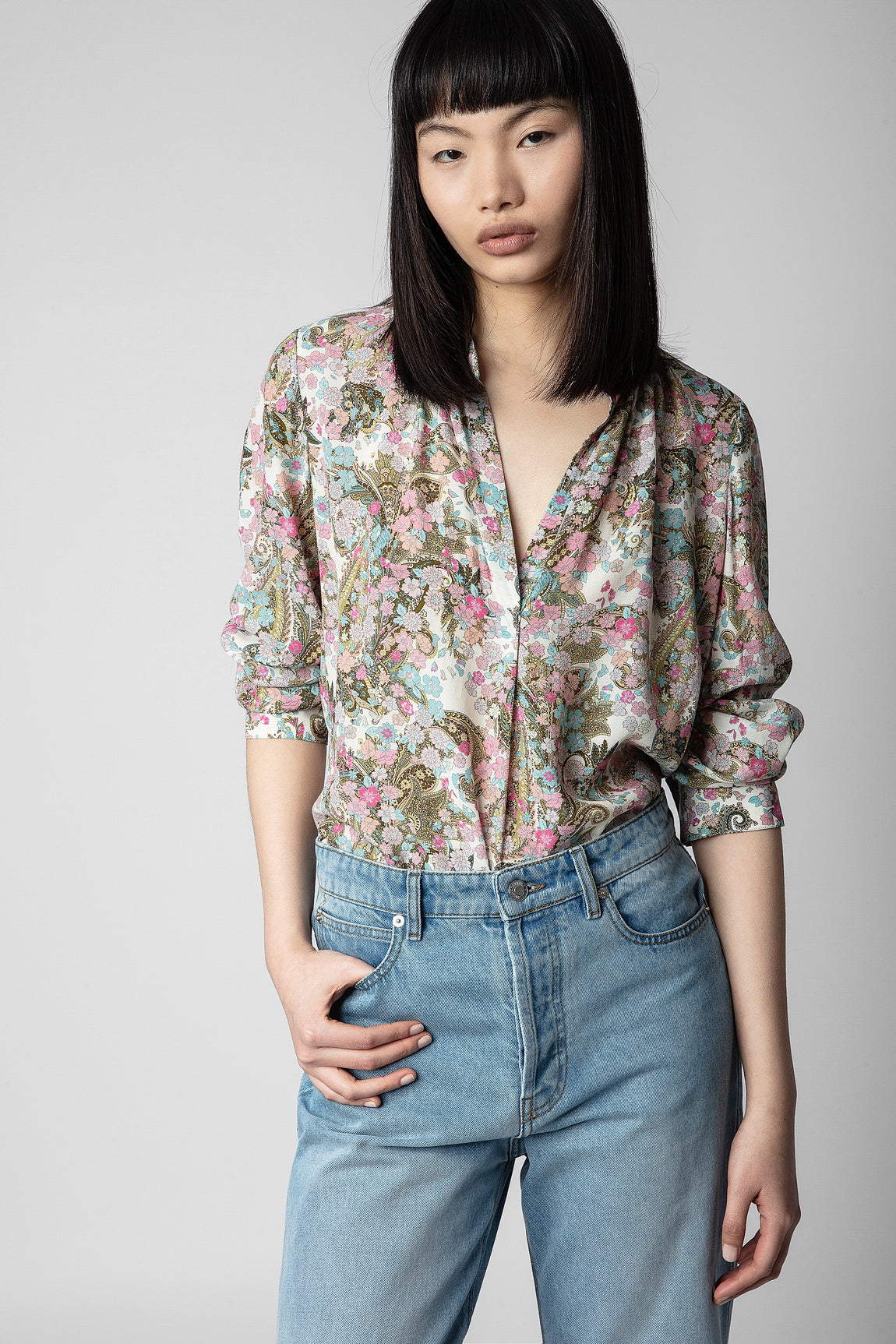 Zadig & Voltaire Tink Floral Blouse - Deep Parme