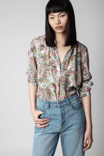 Zadig & Voltaire Tink Floral Blouse - Deep Parme