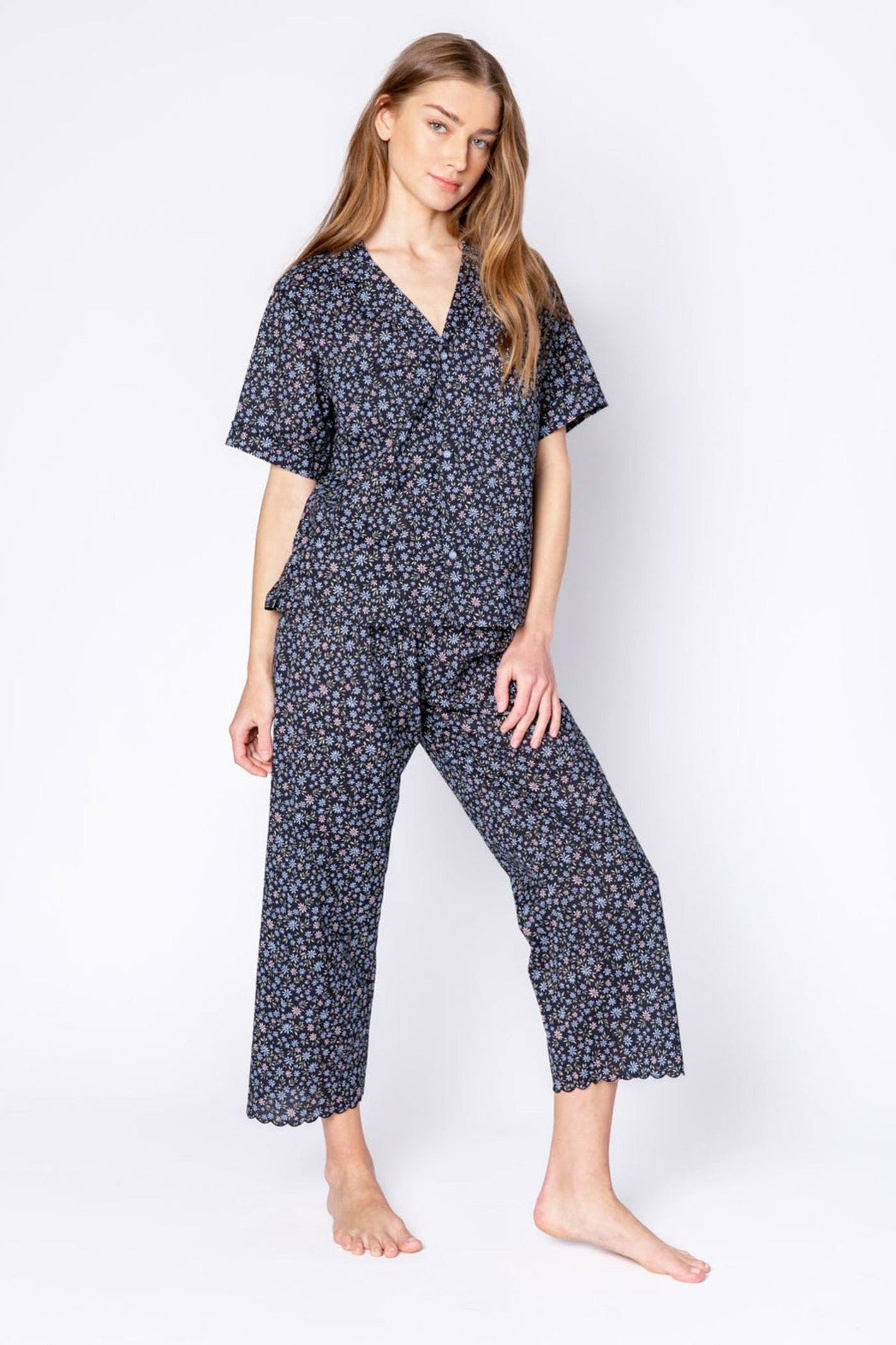 PJ Salvage Feels Floral S/S Top - Slate