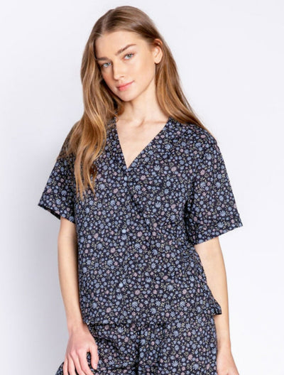 PJ Salvage Feels Floral S/S Top - Slate