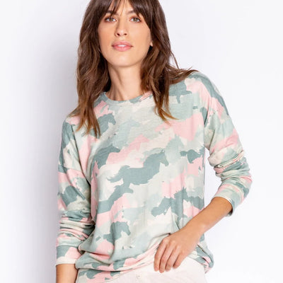 PJ Salvage Country Camo L/S Top - Sage