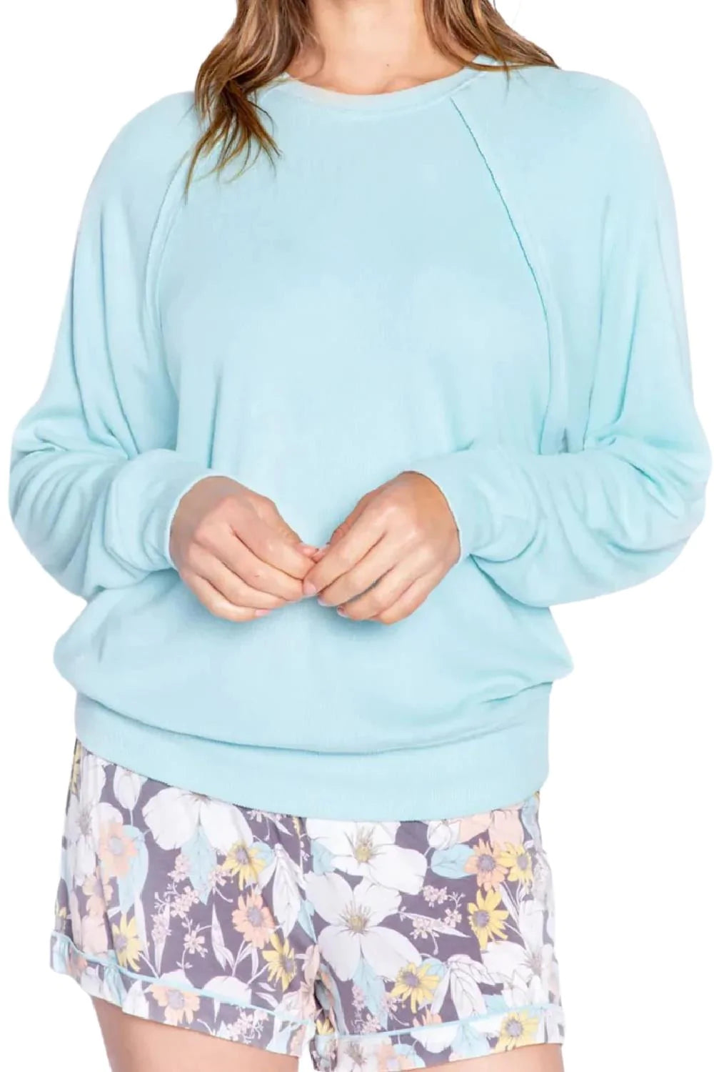 PJ Salvage Pastel Dreams Solid L/S Top - Seafoam