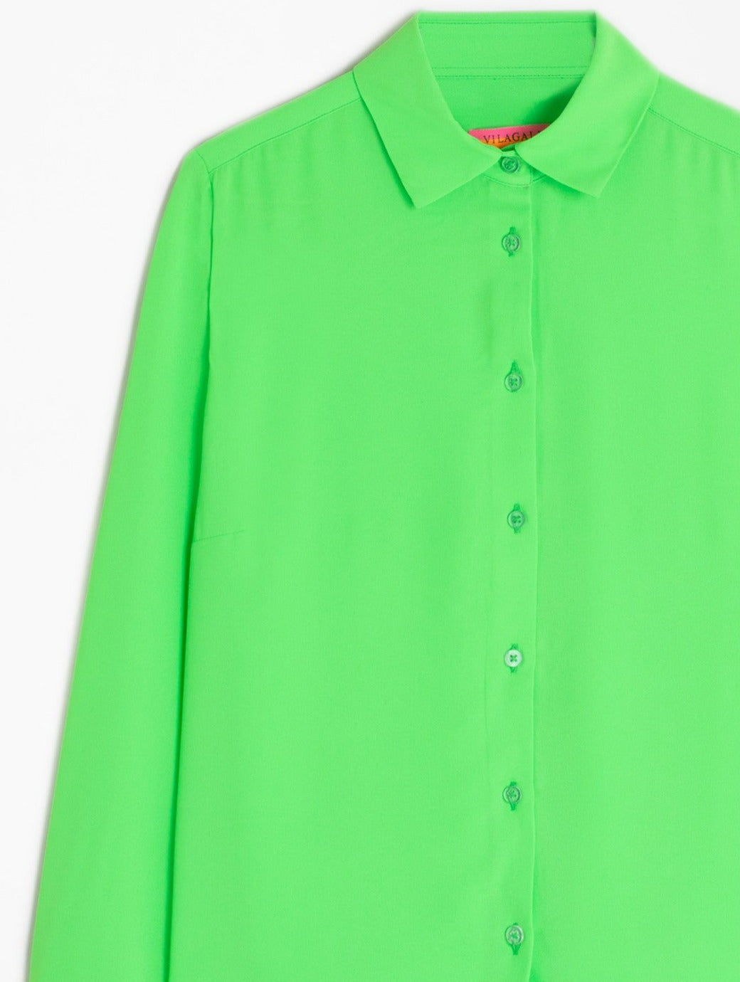 Vilagallo Isabella Button Up Shirt - Lime Green
