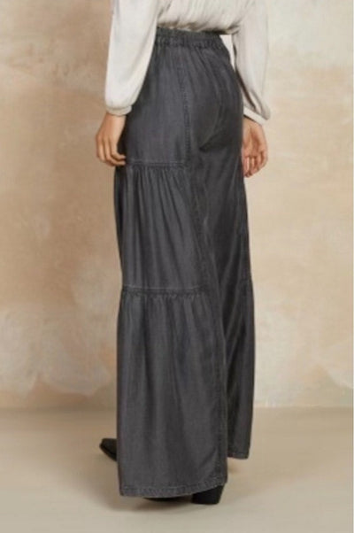 Current Air Wide Leg Washed Black Pant