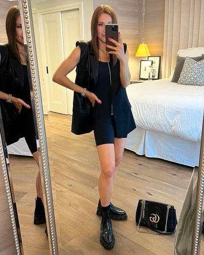 NONCHALANT Vivian Black Leather Vest
