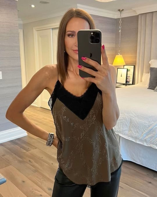 Zadig & Voltaire Christy Strass Olive Cami
