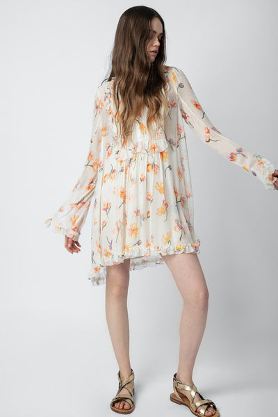 Zadig & Voltaire Rackel Mousseline Courtney Dress - Mastic