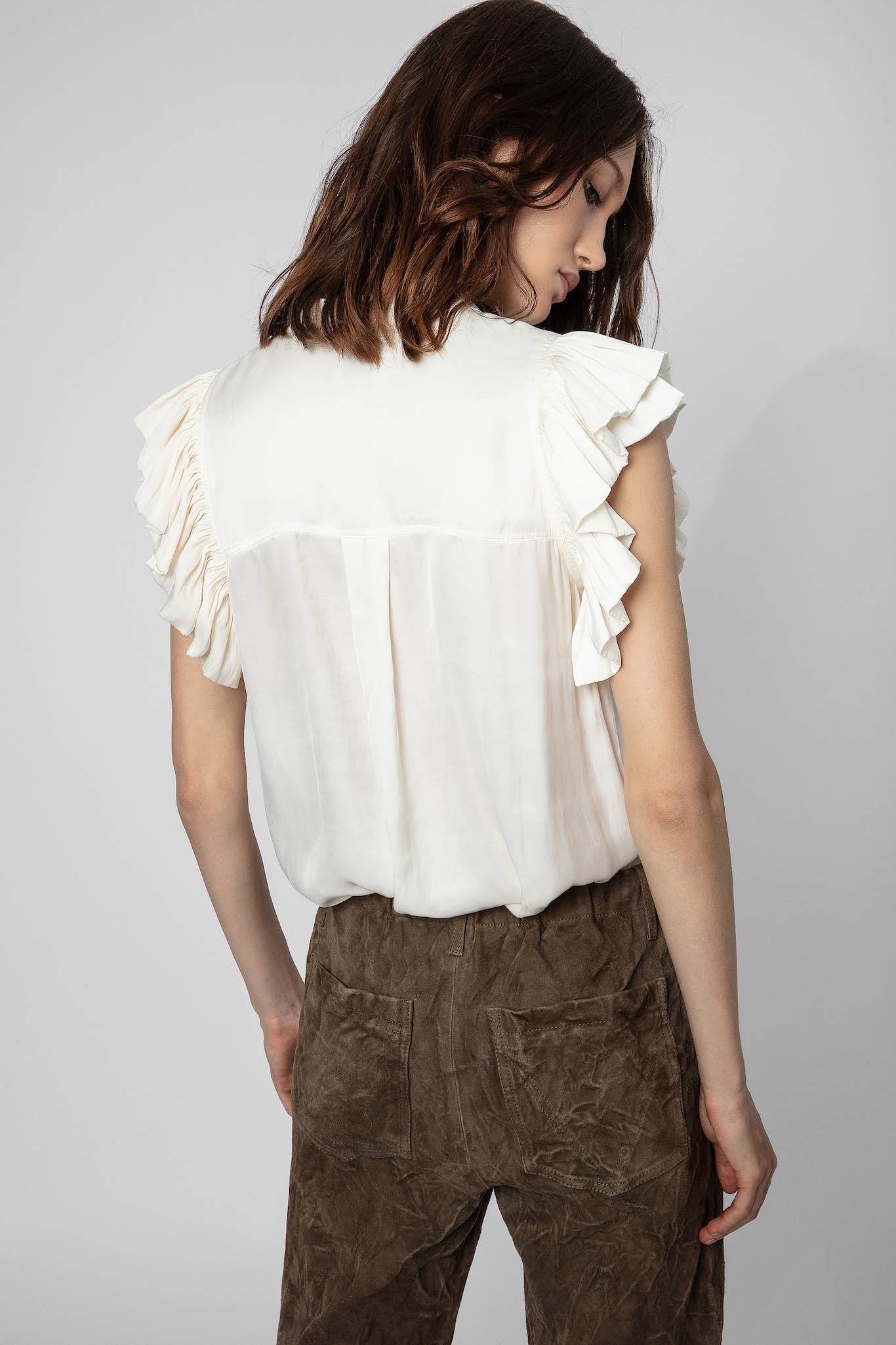 Zadig & Voltaire Tiza Satin Blouse - Mint Green