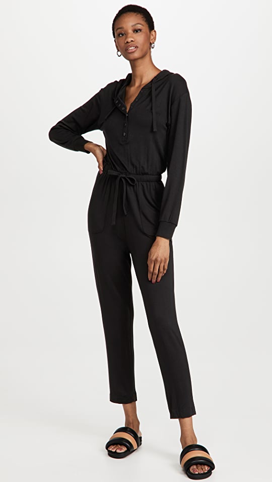 Z Supply Lise Henley Jumpsuit Black